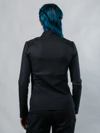 RR Q10 Schwarzer und roter Damenpullover