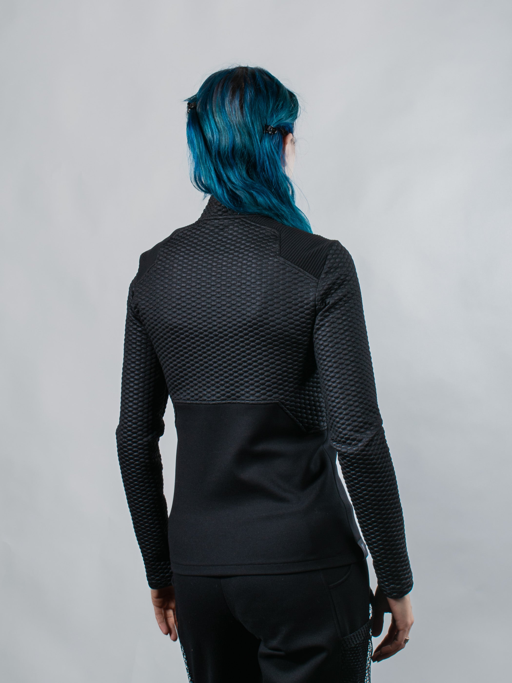 RR Q10 Schwarzer und roter Damenpullover