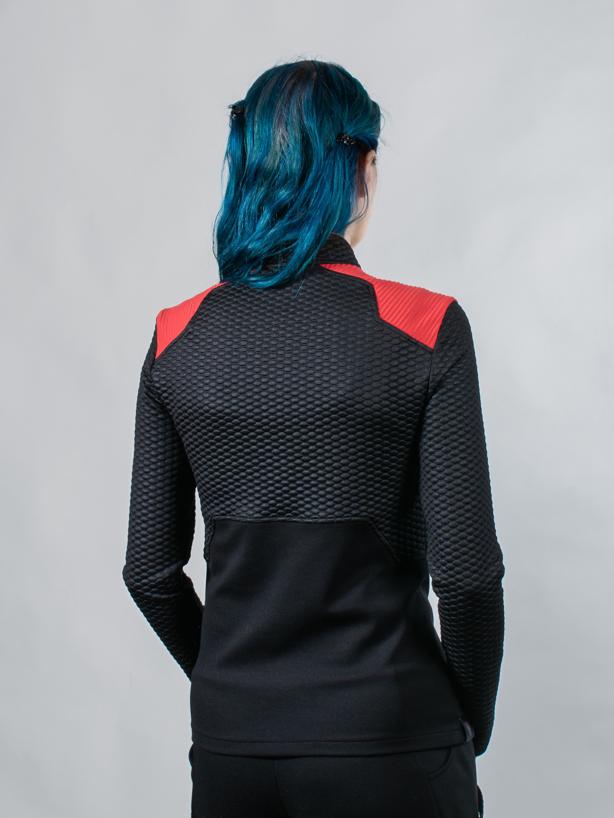 Pull-over RR Q10 noir et rouge pour femme