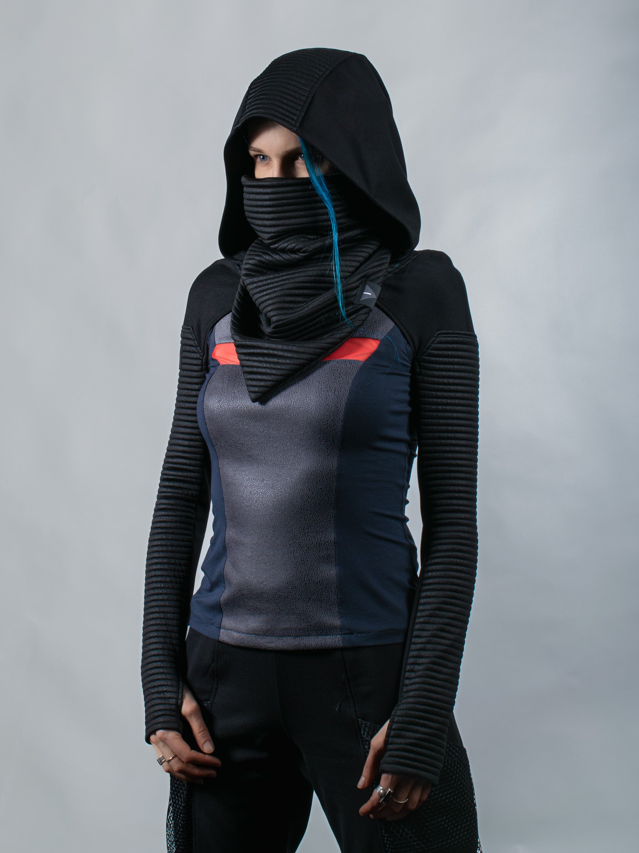 SH50 Q2 Gilet cyberpunk à capuche