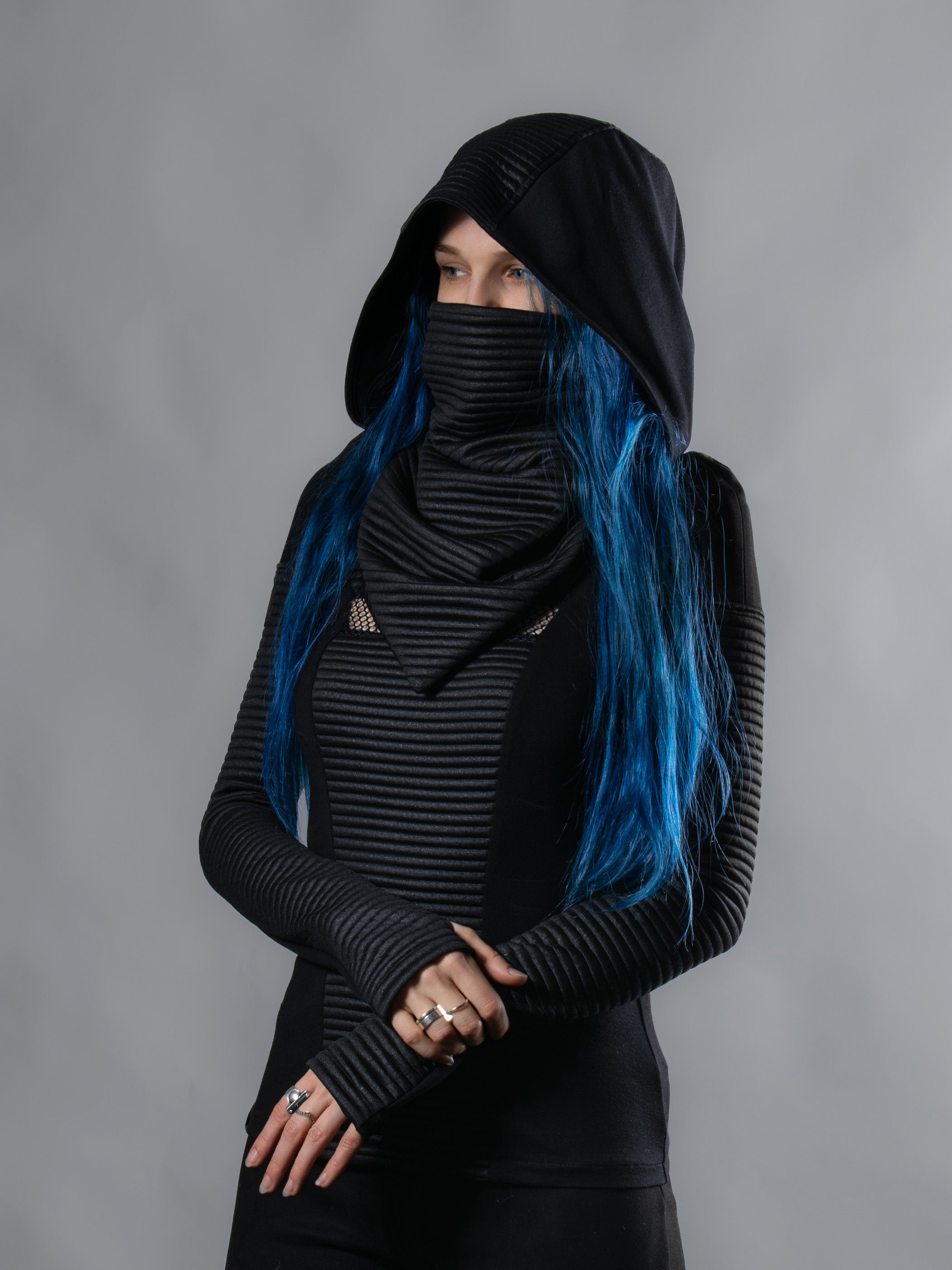 SH50 Q2 Gilet cyberpunk à capuche