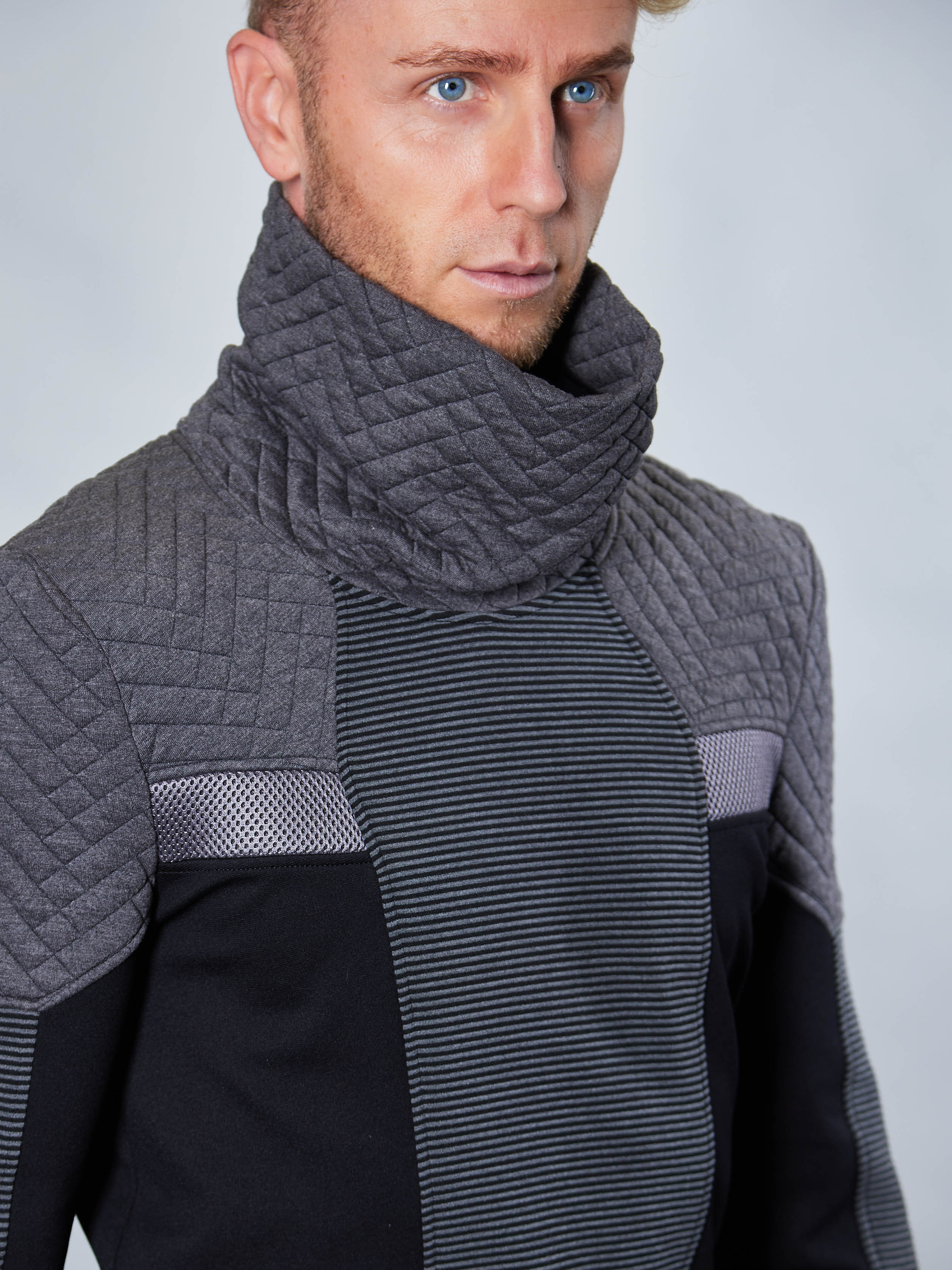 Pull gris HS-PS8 Cyberpunk