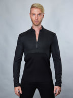 RR Q10 Schwarzer und roter Sci-Fi-Pullover