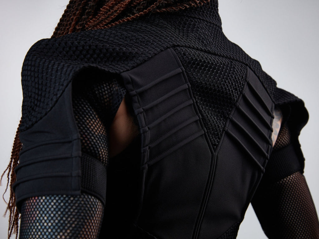 488-L Black cyberpunk vest