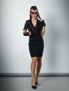 638 Futuristic v-neck dress