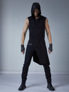 ERL Asymmetric sleeveless shirt with ERH hood