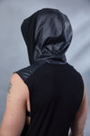 ERL Asymmetric sleeveless shirt with ERH hood