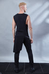 ERL Asymmetric sleeveless shirt with ERH hood