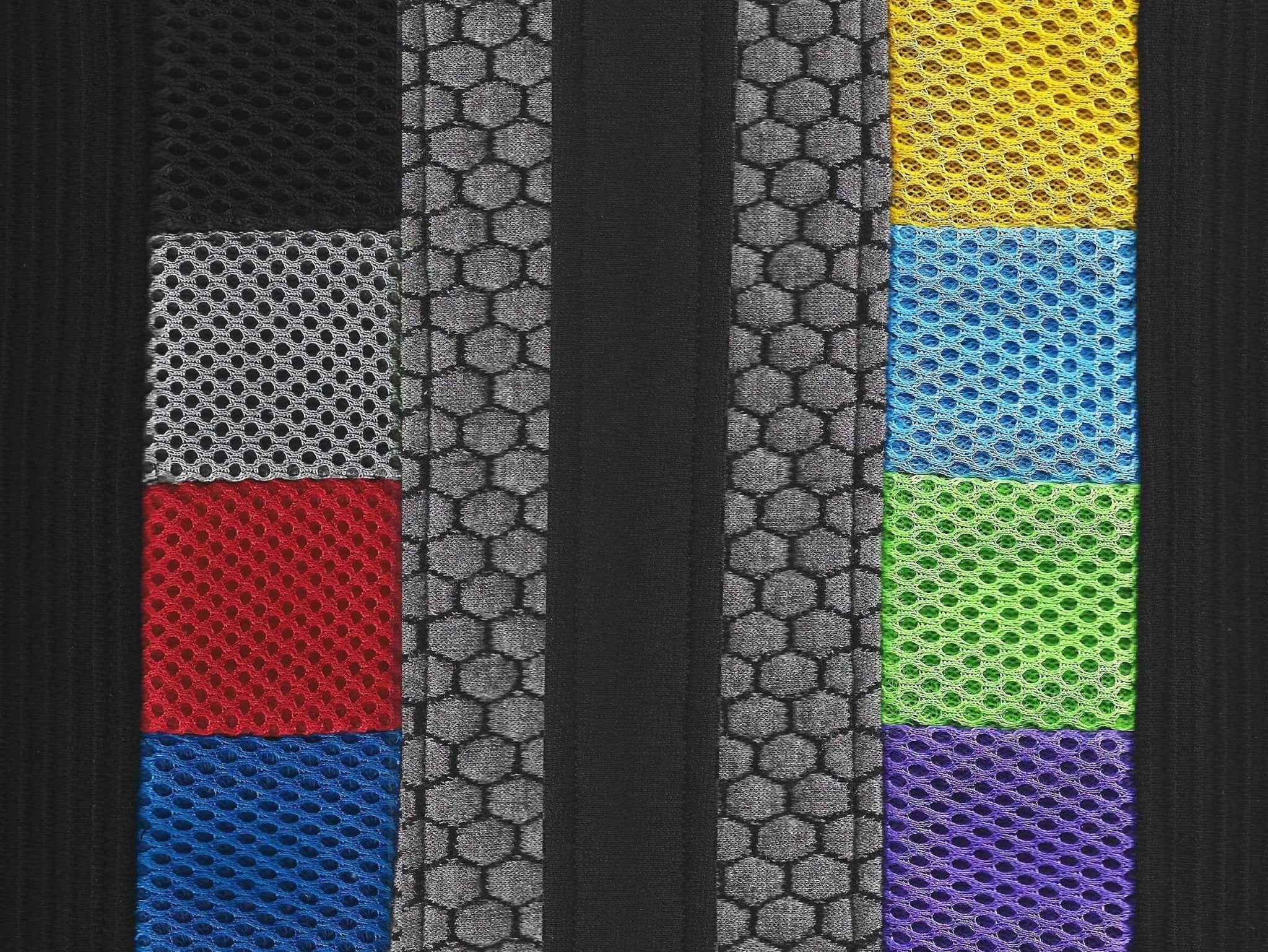 HS-8 Black cyberpunk sweater gray honeycomb pullover - zolnar