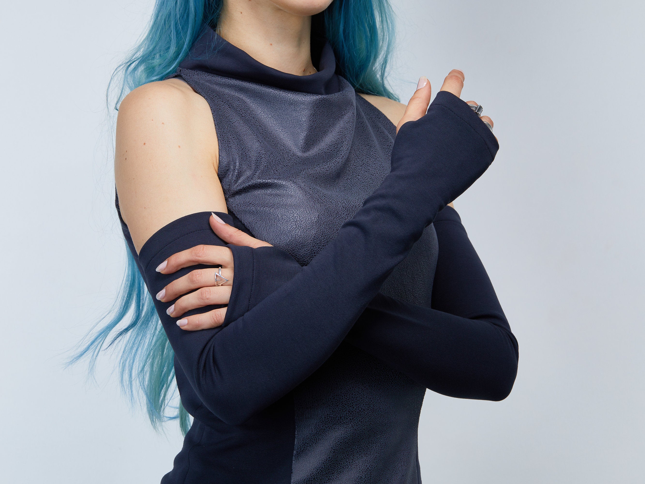 Gants gris FG-8 sans doigts