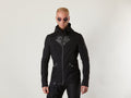 SIX-R ​​Schwarze Softshelljacke, reflektierend