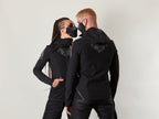 SIX-R ​​Schwarze Softshelljacke, reflektierend