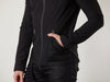 SIX Black softshell jacket, reflective