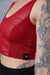 ST-6 Red faux leather crop top
