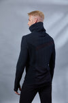 LL-9 Sweat noir asymétrique