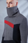 LL-8 Men's gray asymmetrical sweater