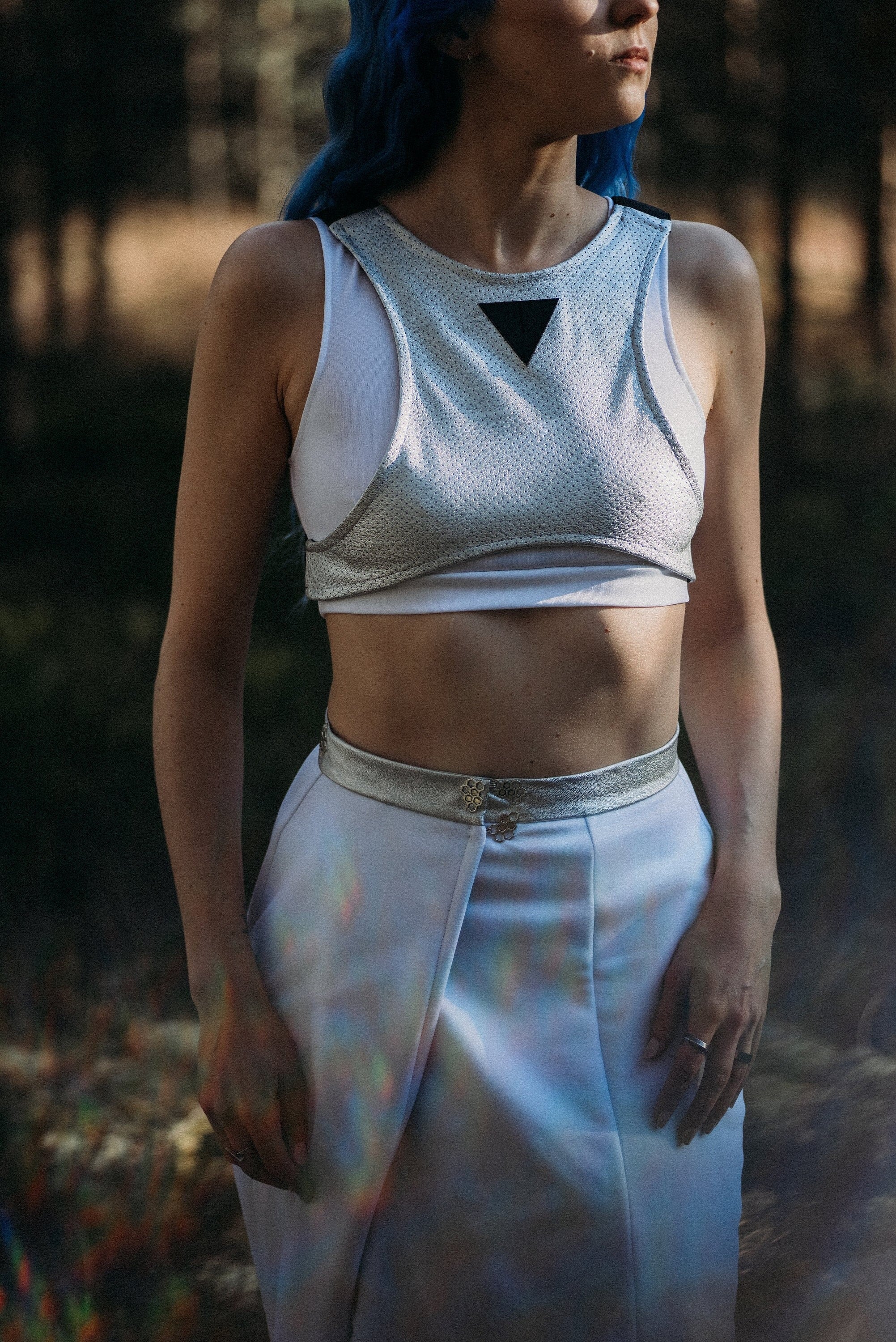 Plaque de poitrine en cuir écologique BC Silver