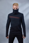 LL-9 Sweat noir asymétrique