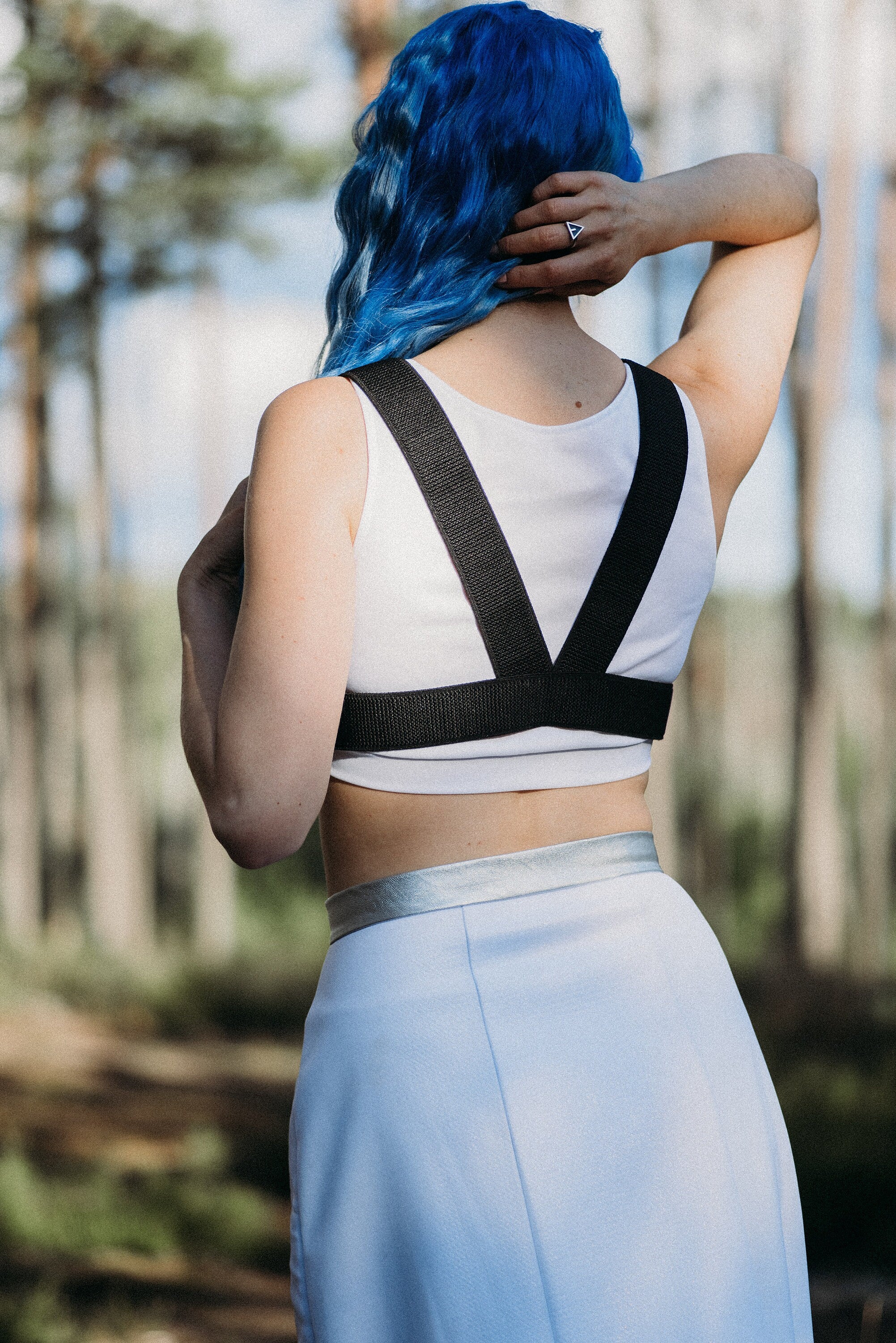 Plaque de poitrine en cuir écologique BC Silver