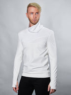 PR-00 Weißer futuristischer Pullover