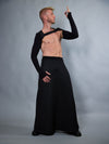 SK-L Q10 Black men's maxi skirt