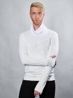 PR-00 Weißer futuristischer Pullover