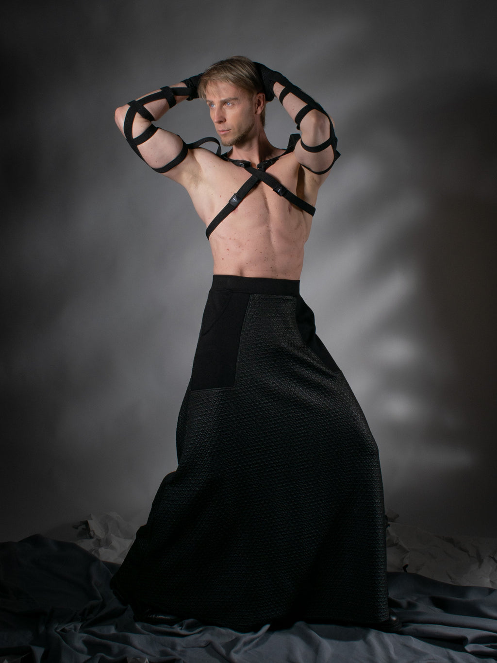 SH-EL Schwarzes elastisches Manschettengeschirr