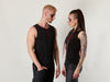 KA-9 Black sleeveless shirt with red insert