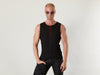 KA-9 Black sleeveless shirt with red insert