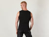 KA-9 Black sleeveless shirt with red insert