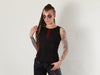 KA-9 Black tank top with red insert