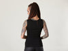 KA-9S Black tank top with mesh insert