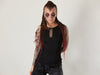 KA-9S Black tank top with mesh insert