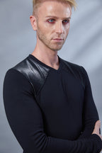 MD Black men's v-neck dress - zolnar