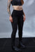 PA-LG Black leggings, suede faux leather - zolnar