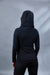 PP Black cyberpunk hoodie with high collar - zolnar