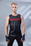 RA2 Black sleeveless shirt with red insert - zolnar