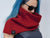 SC5 Red wool loop scarf