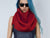 SC5 Red wool loop scarf