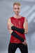 ST-L-6 Red faux leather sleeveless shirt - zolnar