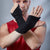 X-WRWs Black faux suede leather gloves - zolnar